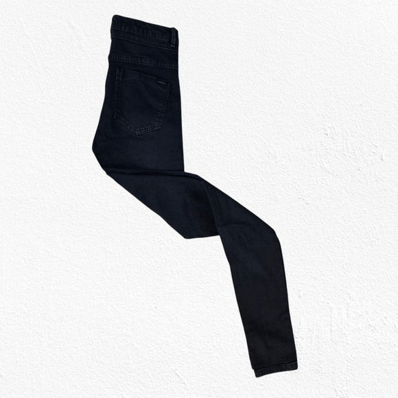 Zara Premium Black High Waisted Slim Minimal Classic Skinny Leg Jeans Size 4 - Picture 6 of 9